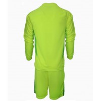 Camisa de Futebol Manchester United Goleiro Equipamento Secundário Infantil 2024-25 Manga Comprida (+ Calças curtas)